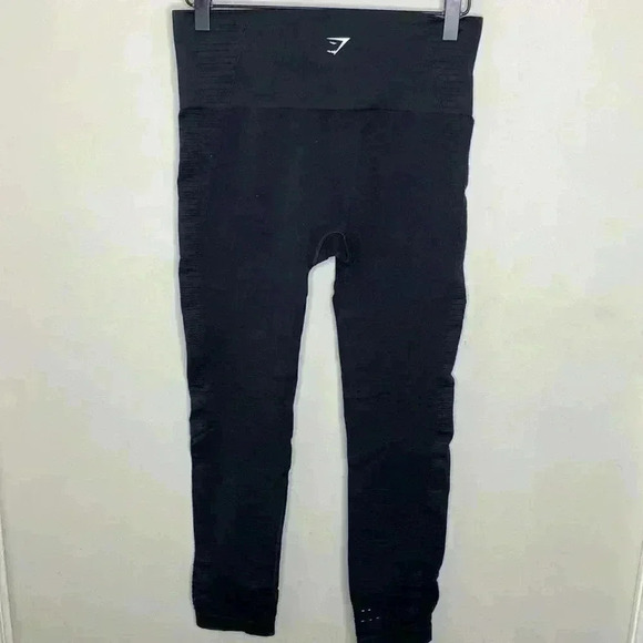 Gymshark Womens Black Leggings Size Medium Activewear - Picture 4 of 6